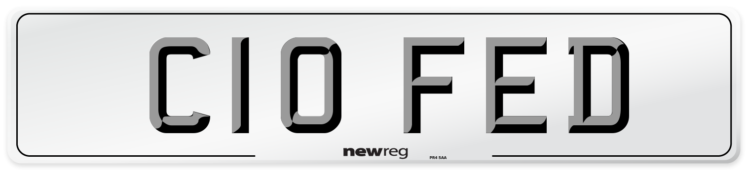 C10 FED Number Plate from New Reg